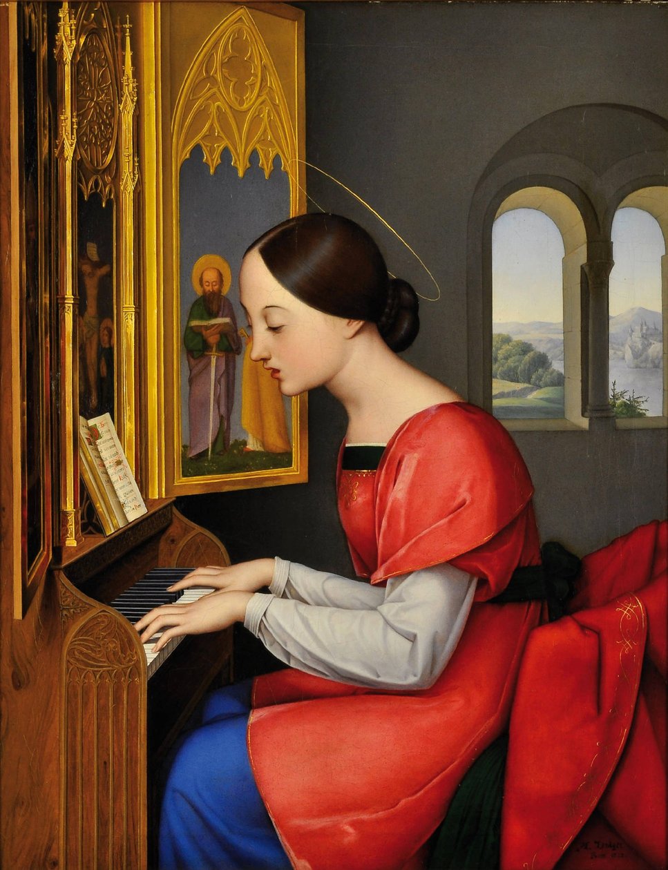 St Cecilia av Anton Josef Dräger