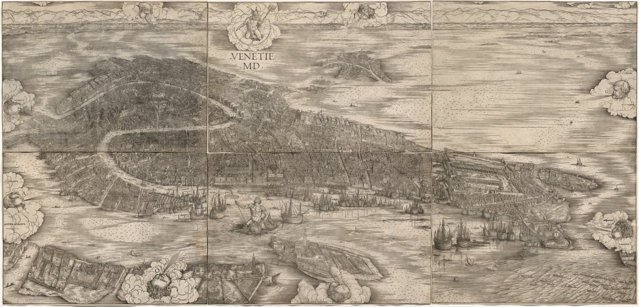 Utsikt över Venedig av Anton Kolb