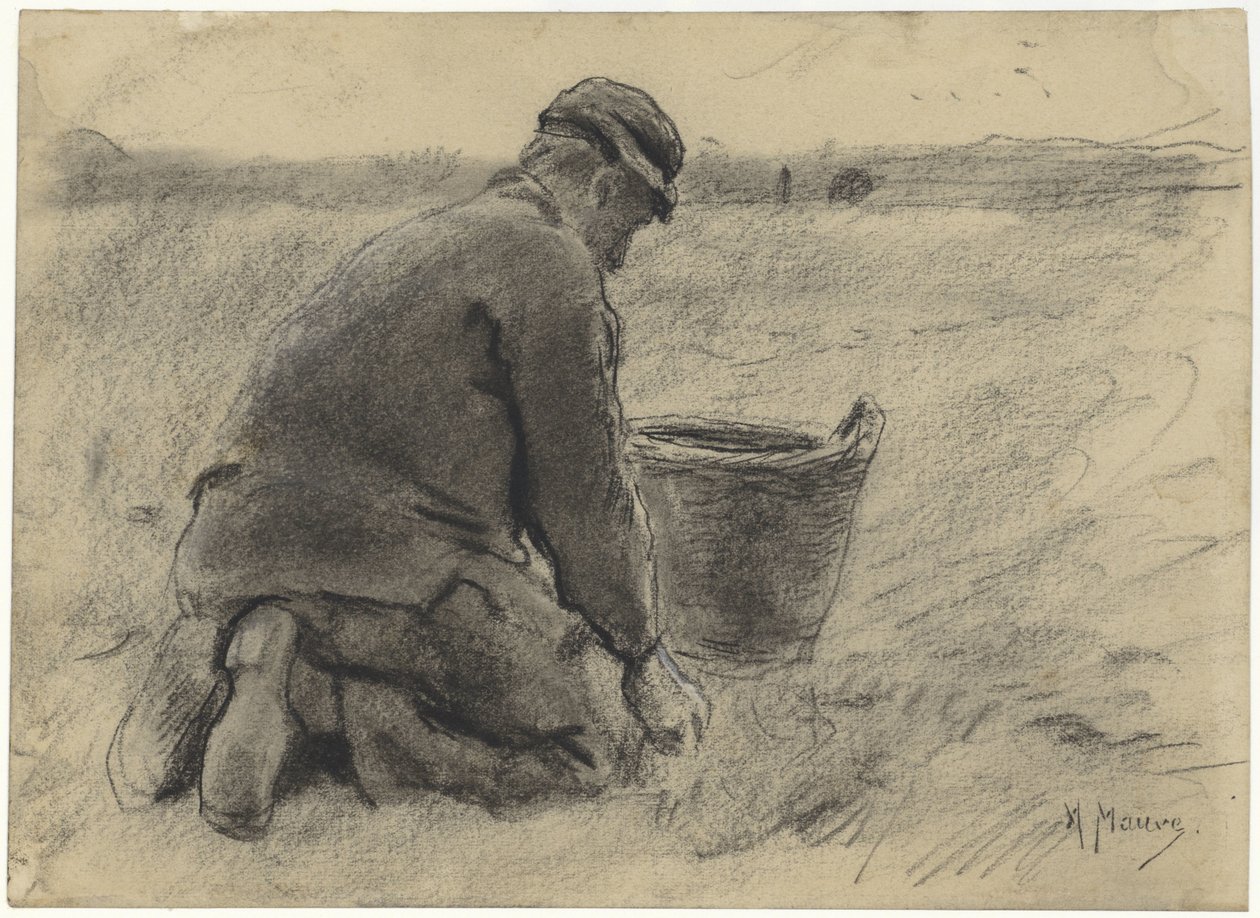 potatisskördare av Anton Mauve