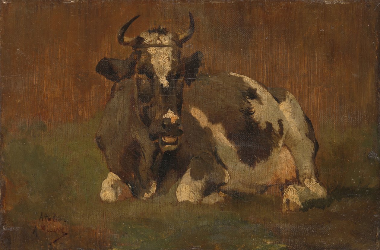 Liggande ko av Anton Mauve