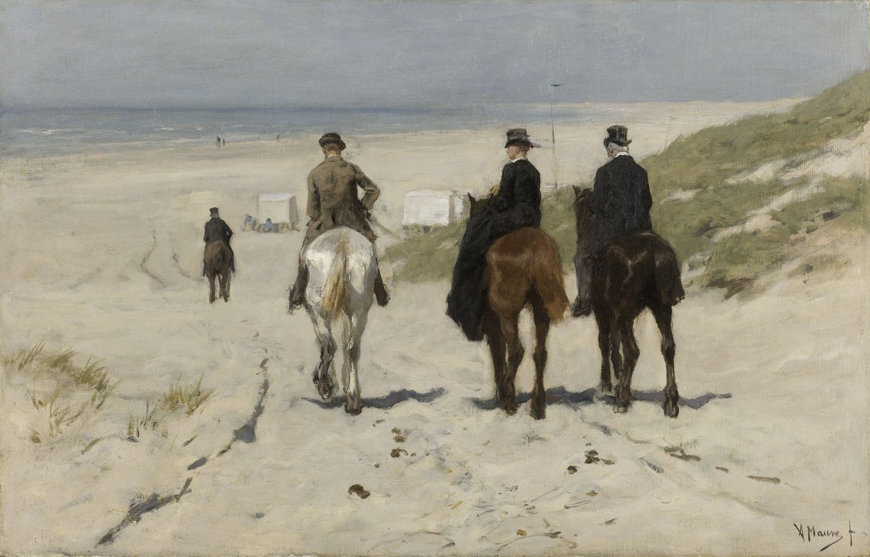 Morgontur längs stranden av Anton Mauve