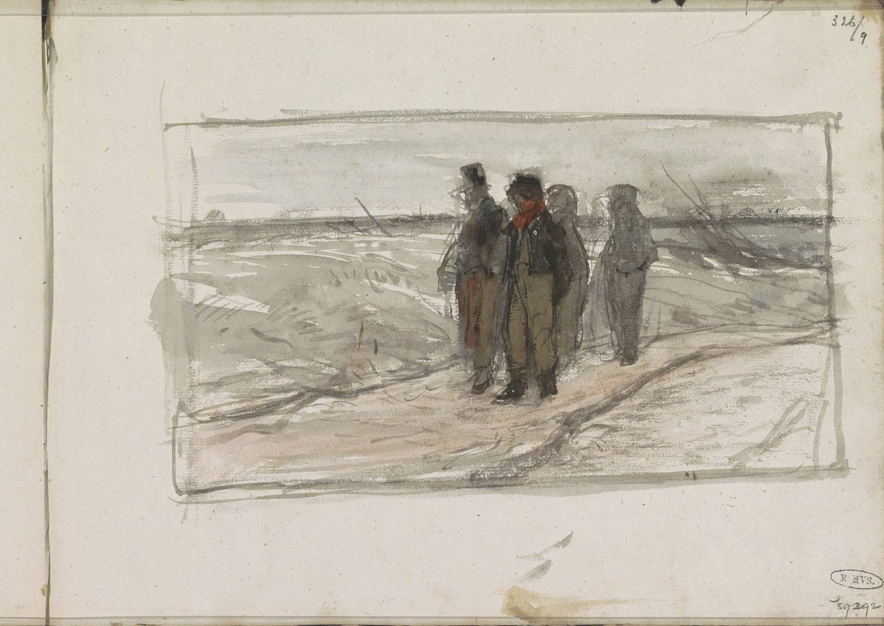 Fyra män på en stig av Anton Mauve