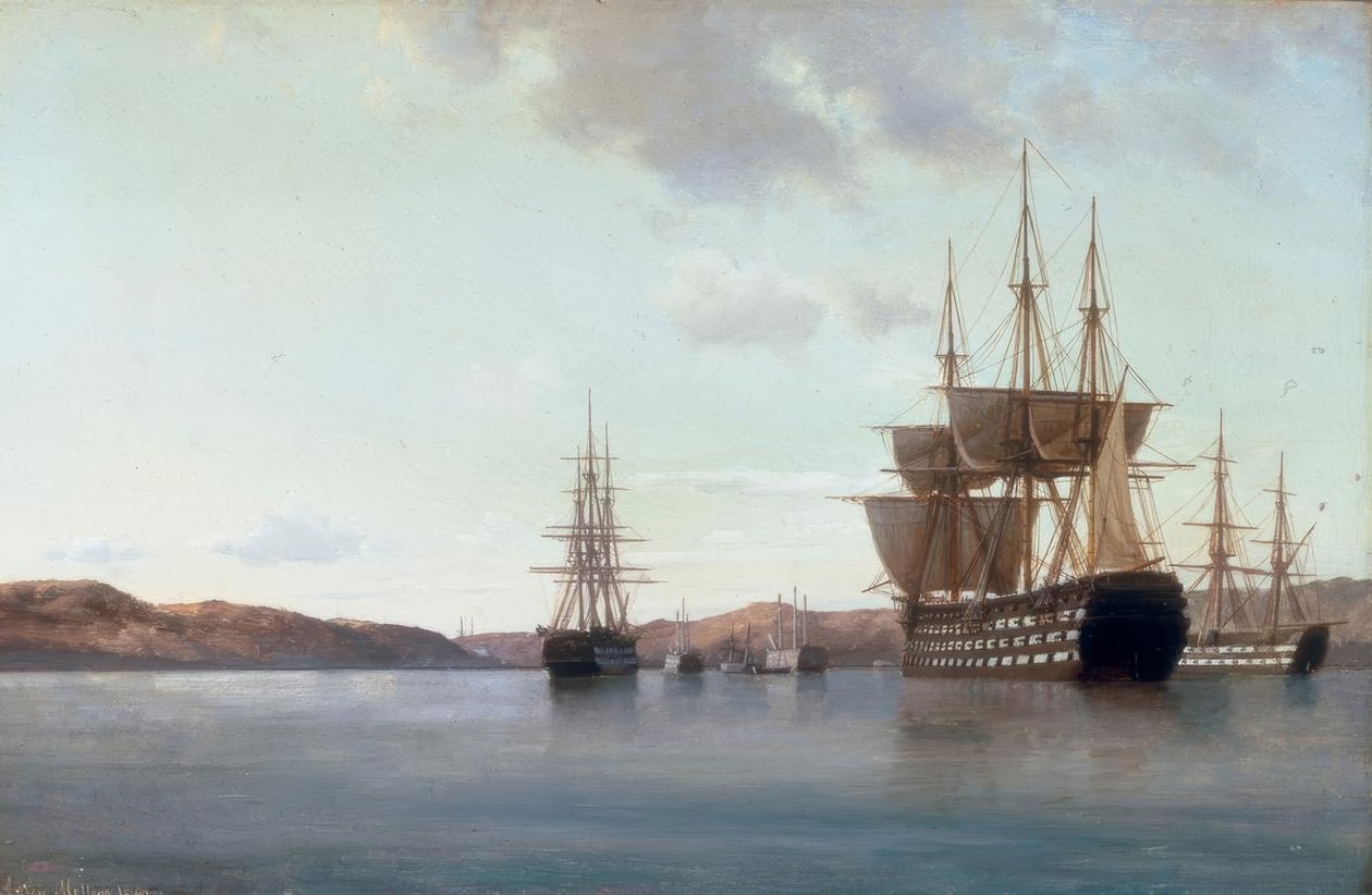 Krigsskeppet Napoleon ’1863 / Melbye av Anton Melbye