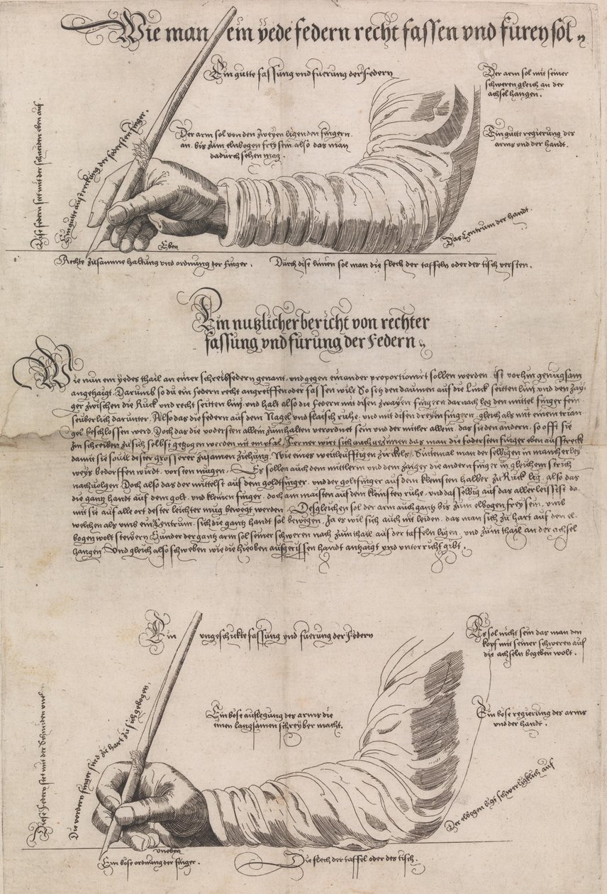 Schreibkunst The Art of Writing, 1601, 1631. av Anton Neudörffer