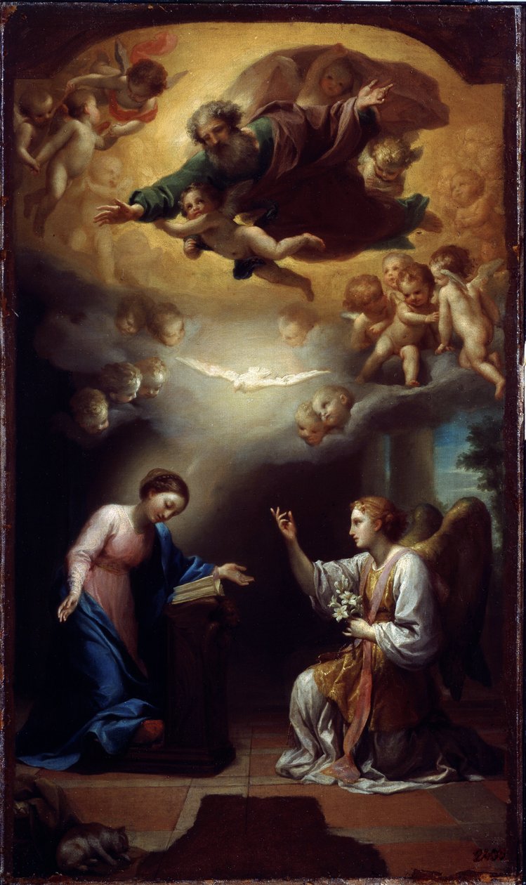 Annunciation, c.1767 (olja på duk) av Anton Raphael Mengs