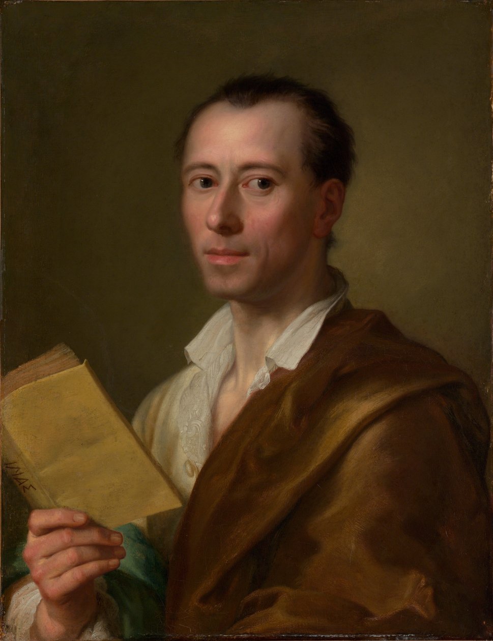 Porträtt av Johann Joachim Winckelmann av Anton Raphael Mengs