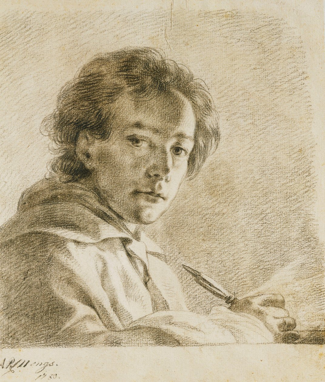 Porträtt av konstnären, 1750 av Anton Raphael Mengs