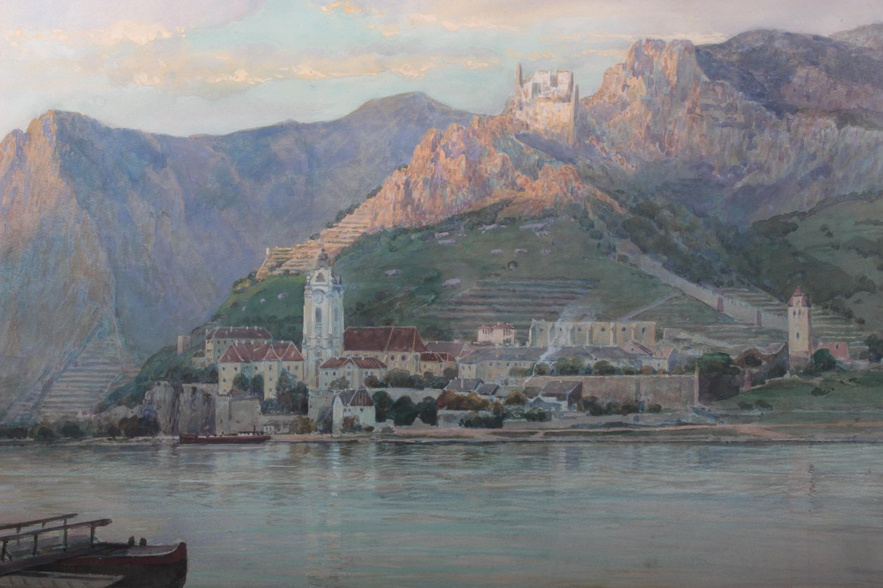 Anton Reckziegel Utsikt över Dürnstein av Anton Reckziegel