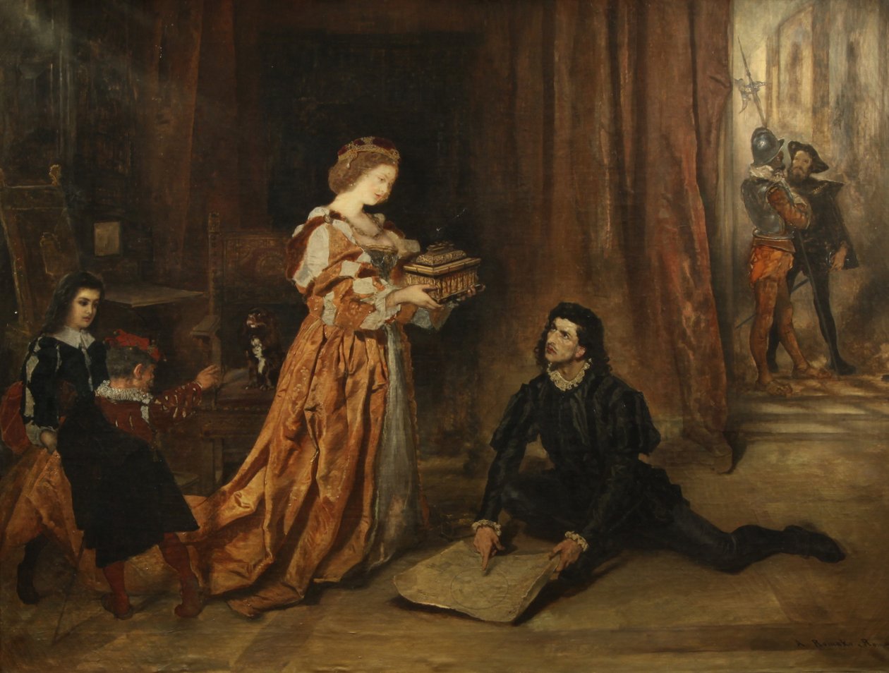 Columbus och drottning Isabella av Anton Romako