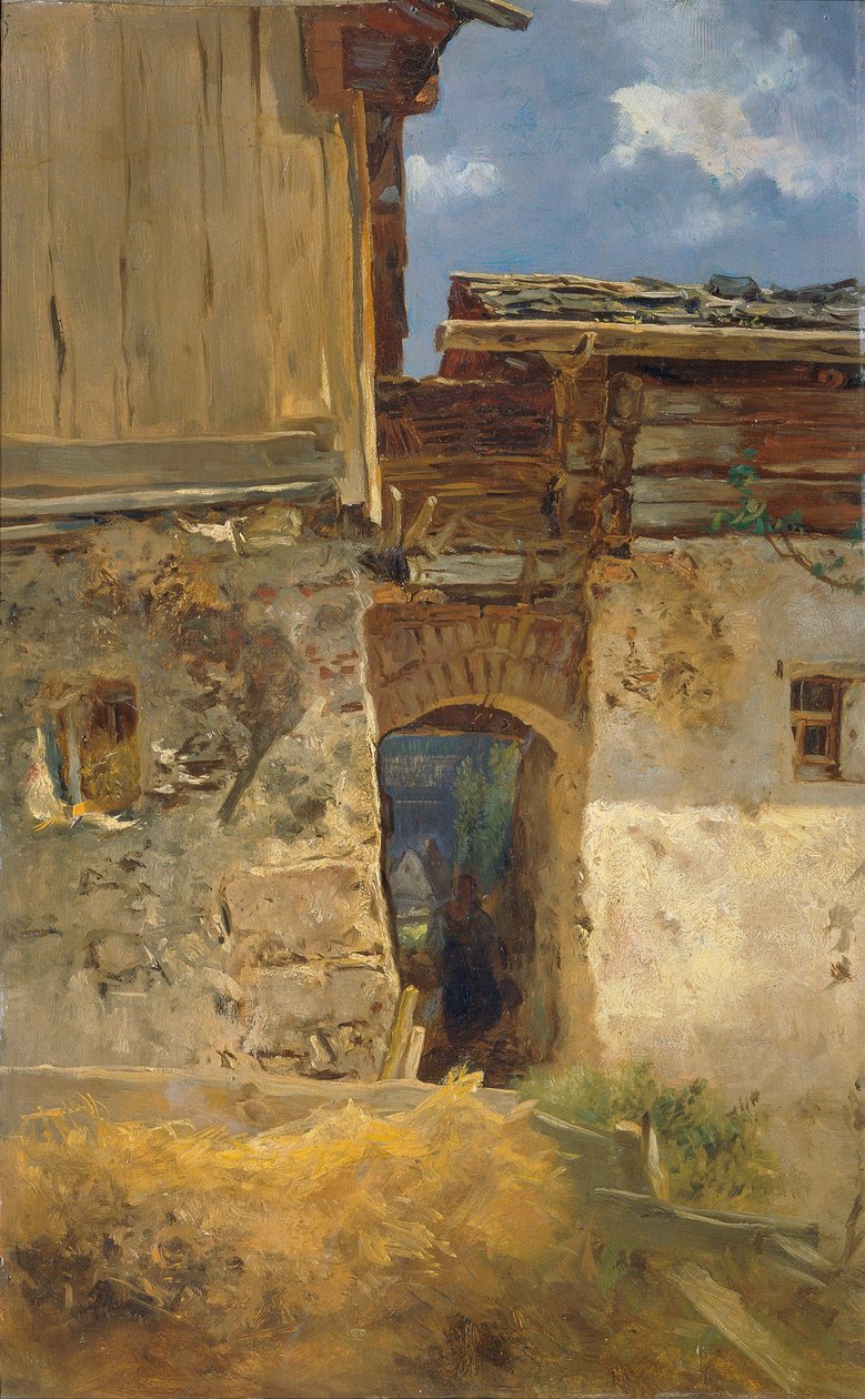 Gränder i Hallstatt av Anton Schrodl