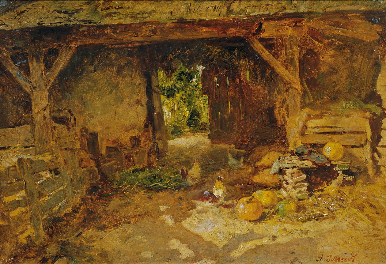 Domstolsinredning från Marchfeld av Anton Schrodl