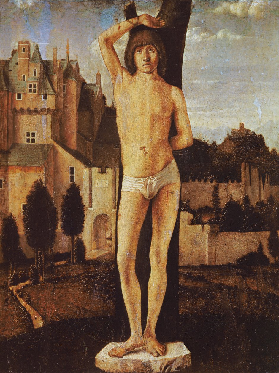 Sankt Sebastian (olja på trä) av Antonello da Messina