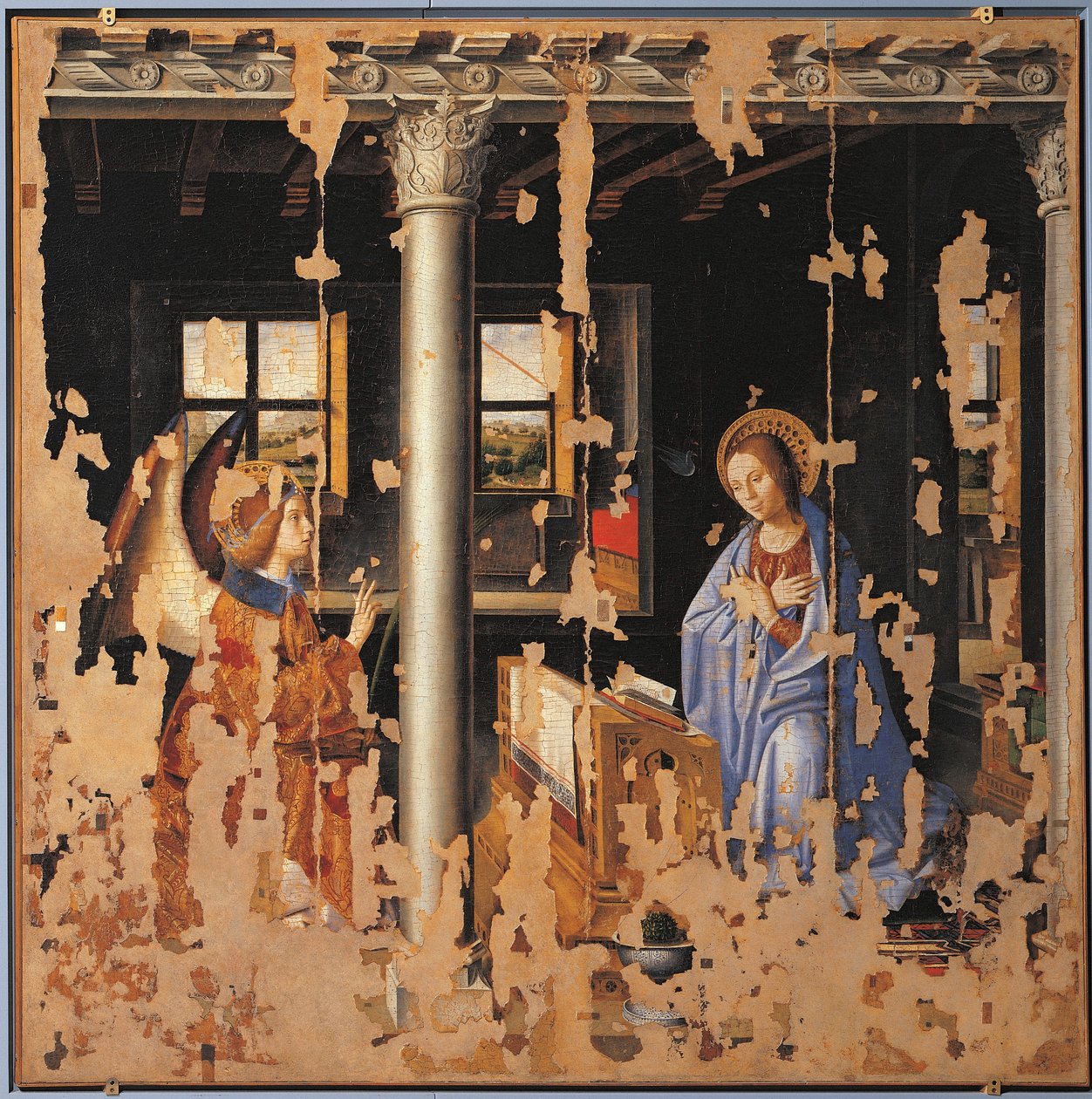 Bebådelsen, Fragment av Antonello da Messina
