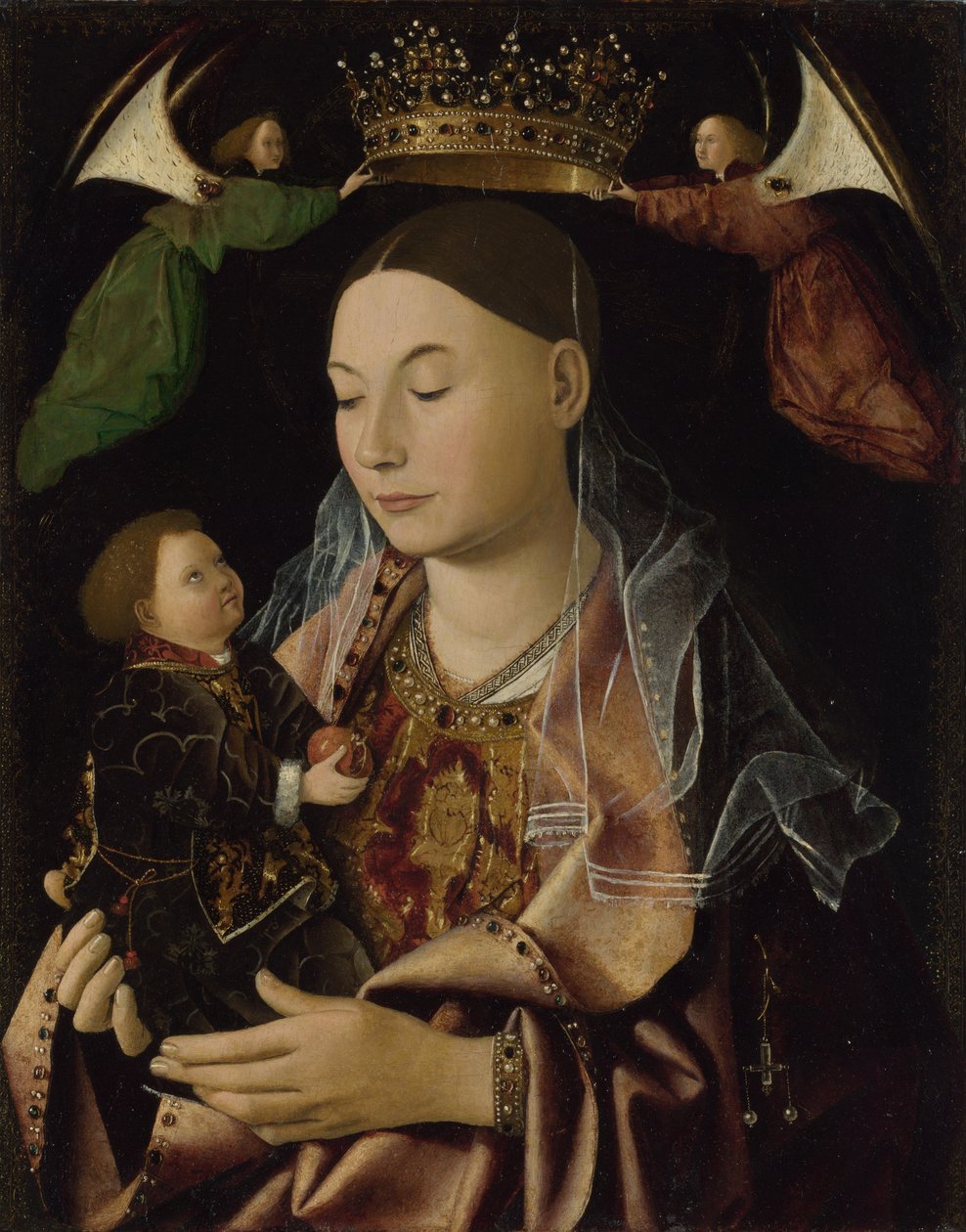 Jungfrun och barnet, ca 1465 av Antonello da Messina