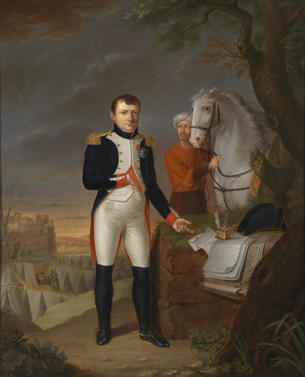 Napoleon på natten efter slaget vid Ebelsberg, 3: e-4: e århundradet. Maj 1809 av Antoni Jan Blank