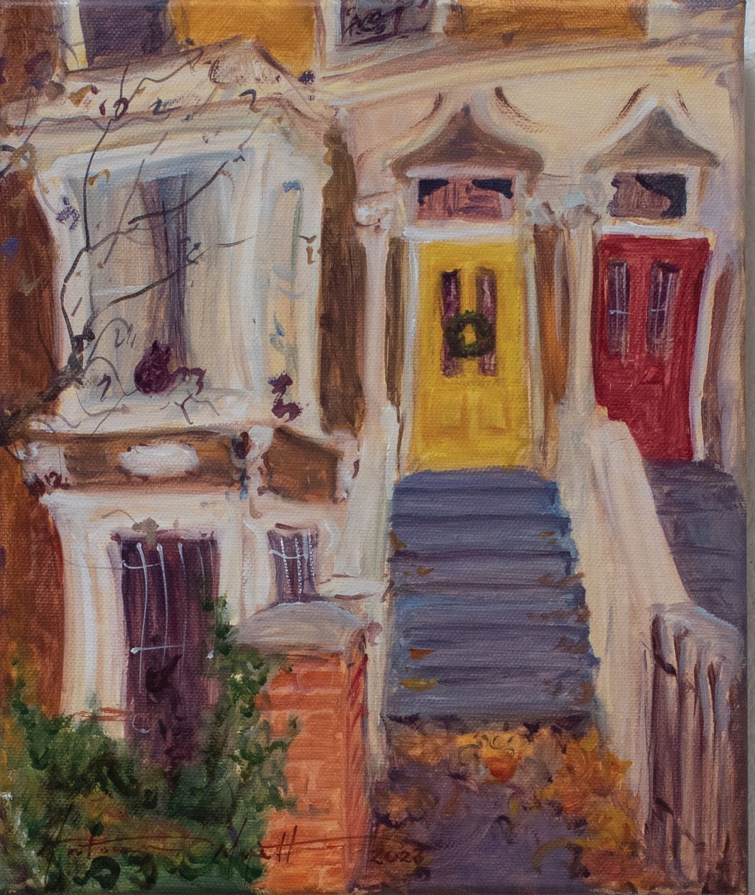 Dragons House, London, 2023 (olja på duk) av Antonia Myatt