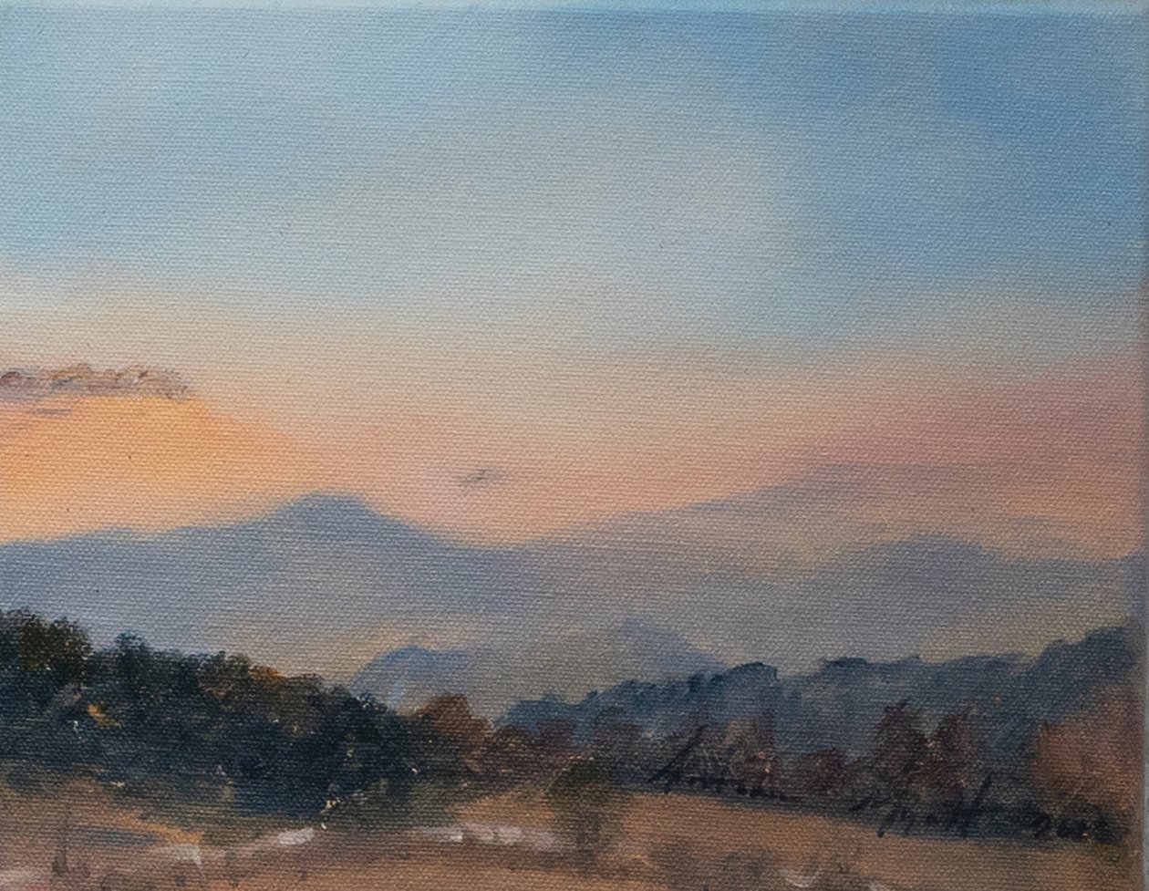Hills of Italy, 2018 (olja på duk) av Antonia Myatt
