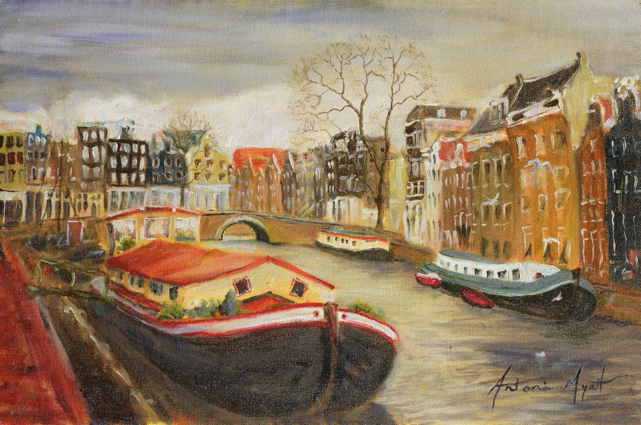 Red House Boat, Amsterdam, 1999 av Antonia Myatt