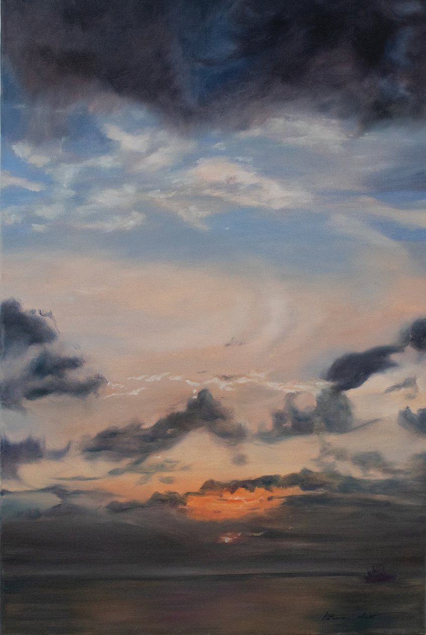 Laxmoln, 2011 (olja på duk) av Antonia Myatt