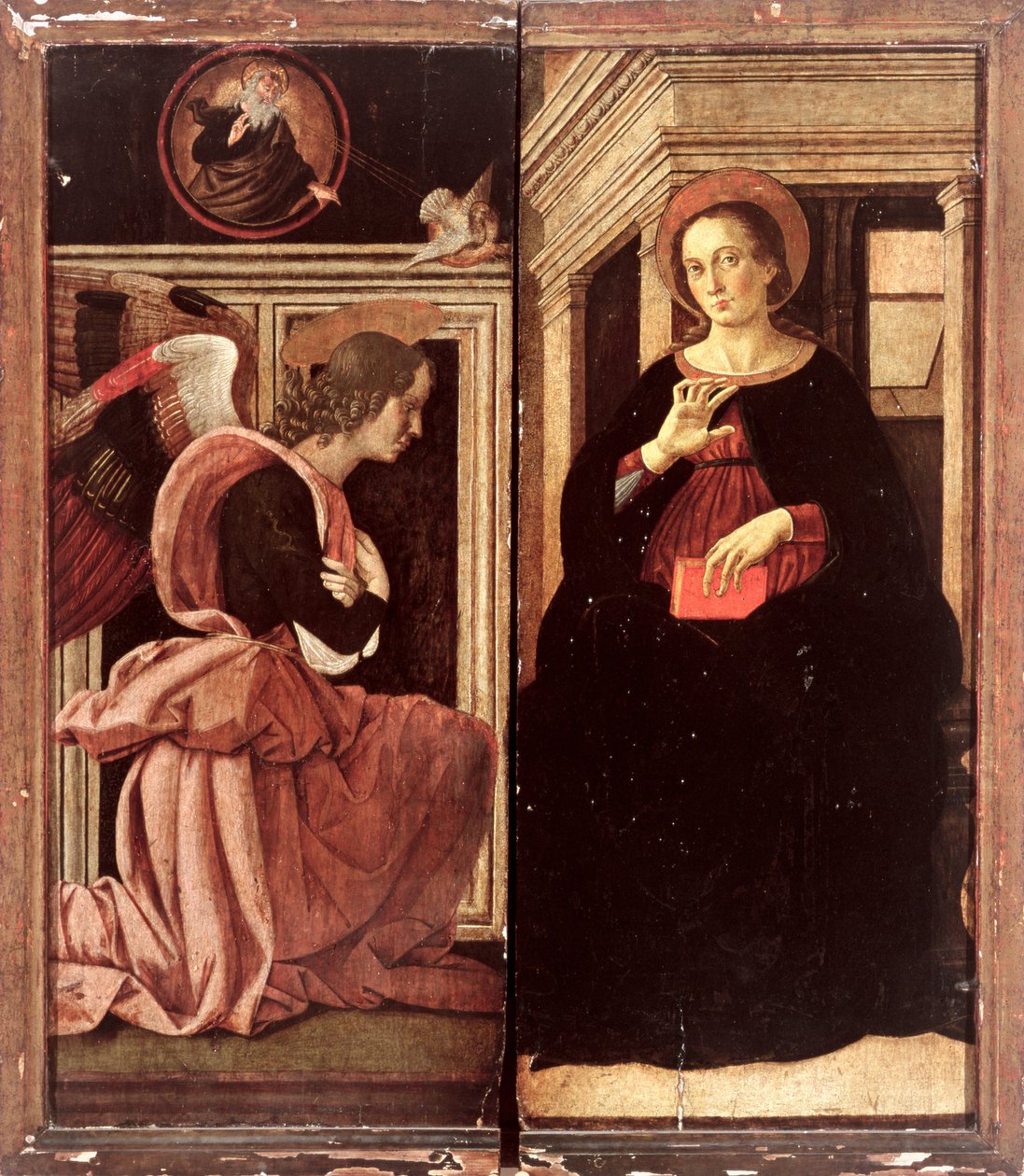 Annunciation (tempera på panel) av Antoniazzo Romano