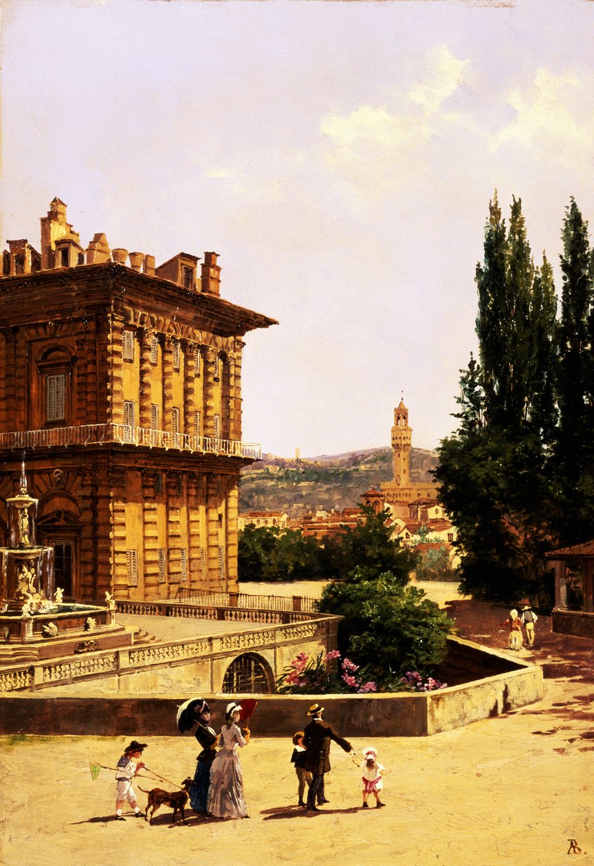 Vid Pitti-palatset, Florens av Antonietta Brandeis
