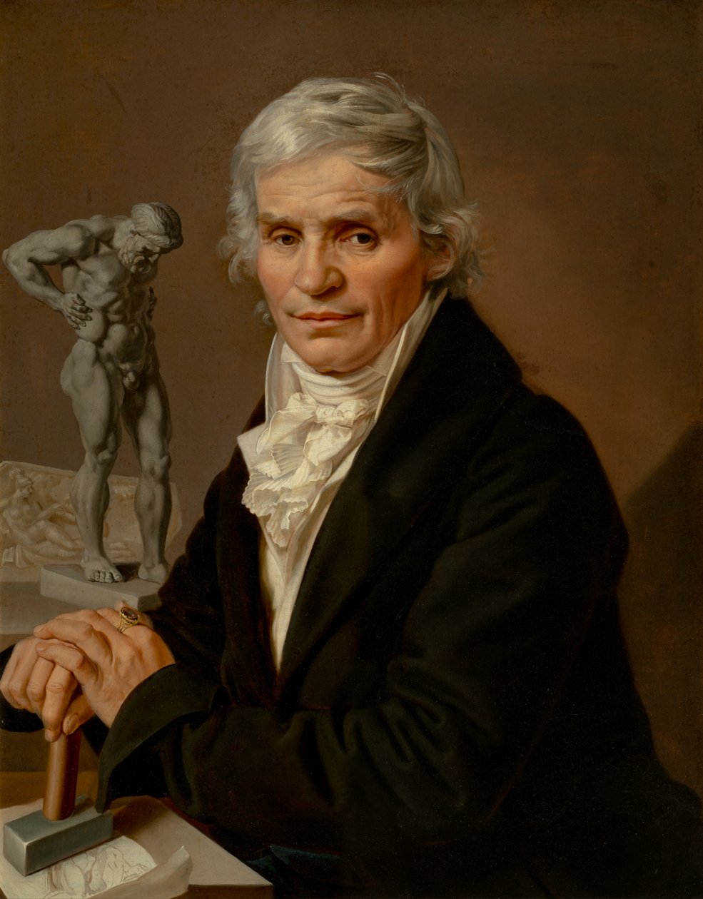 Porträtt av skulptören Josef Malinsky, 1818 av Antonin Machek