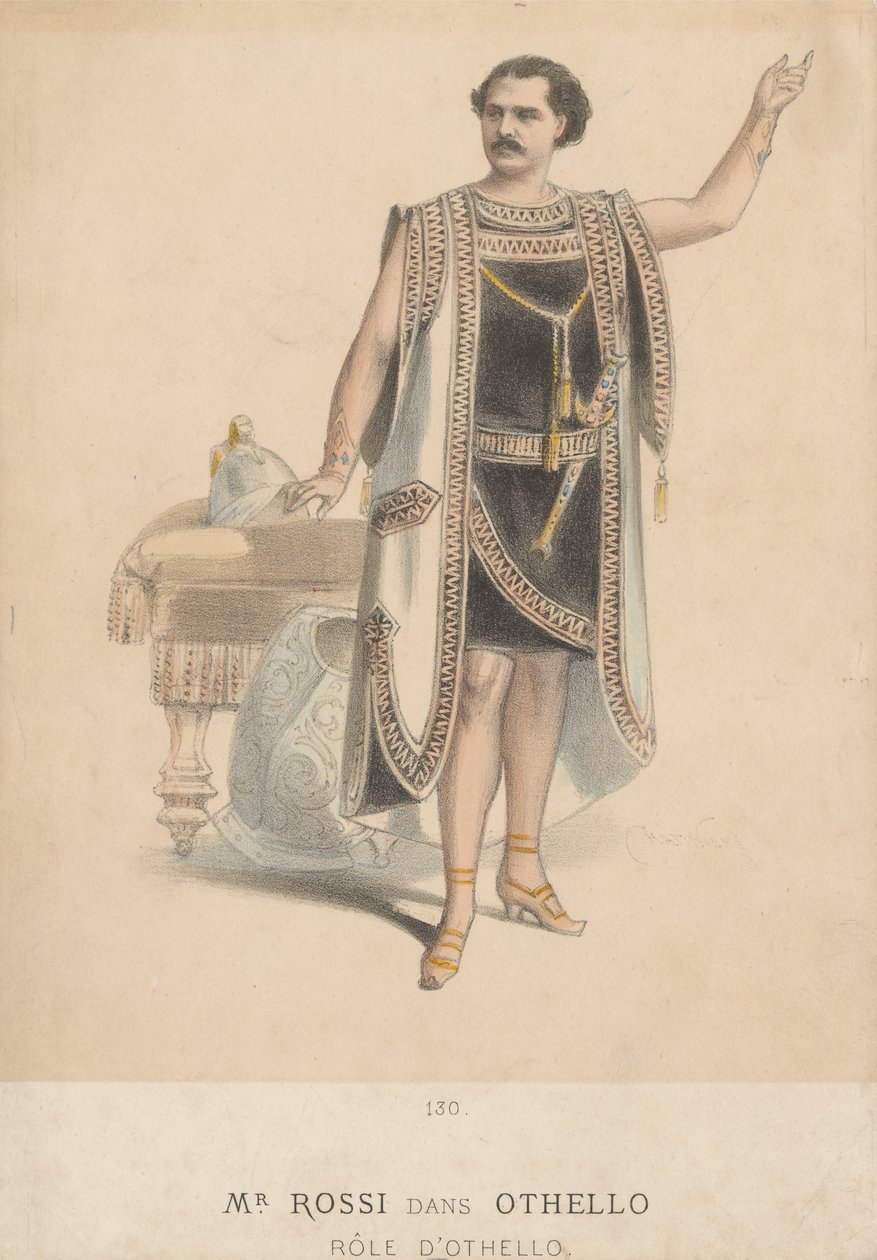 Mr Rossi som Othello av Antonin Marie Chatiniere
