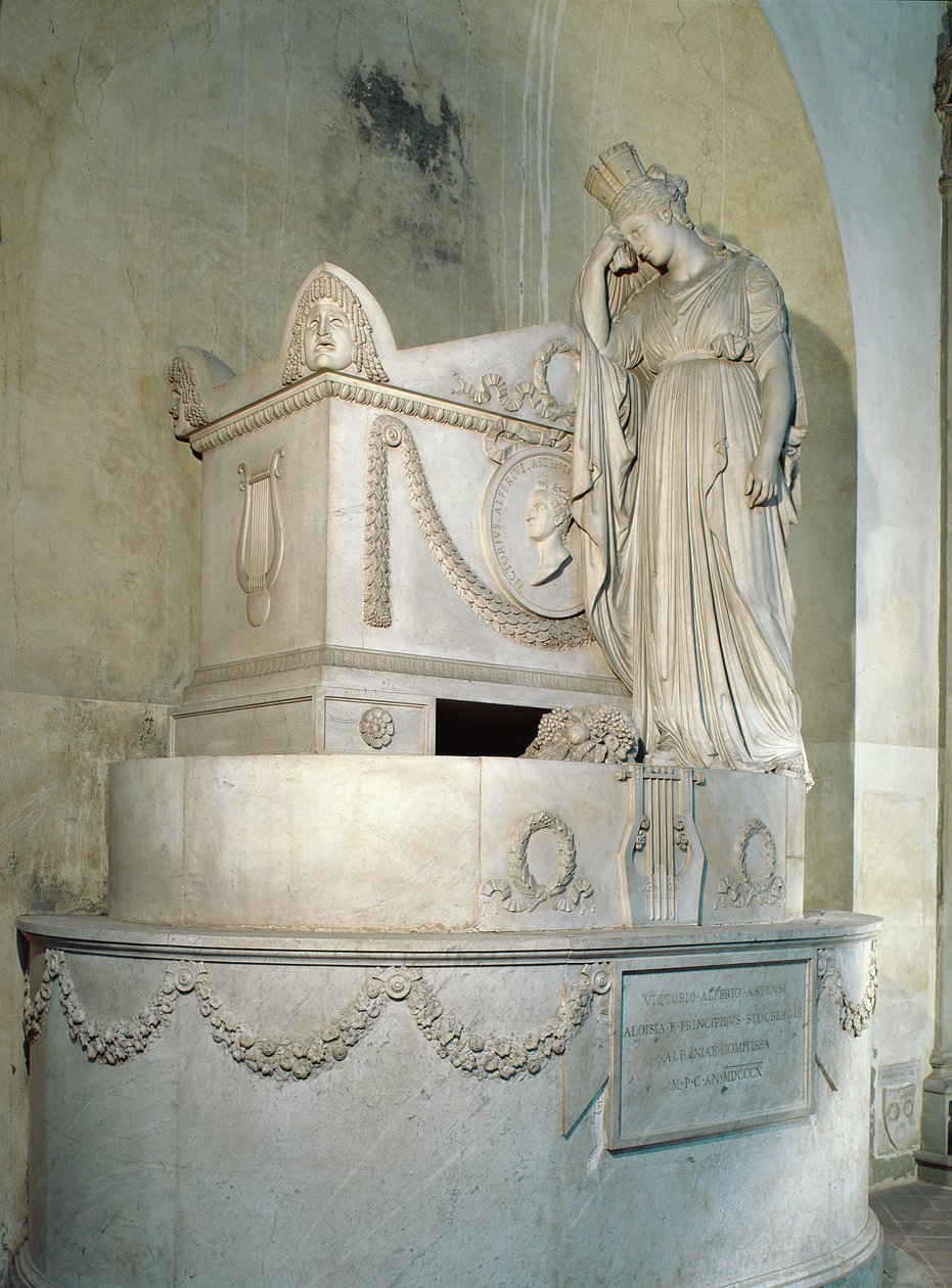 Monument till Vittorio Alfieri (marmor) av Antonio Canova