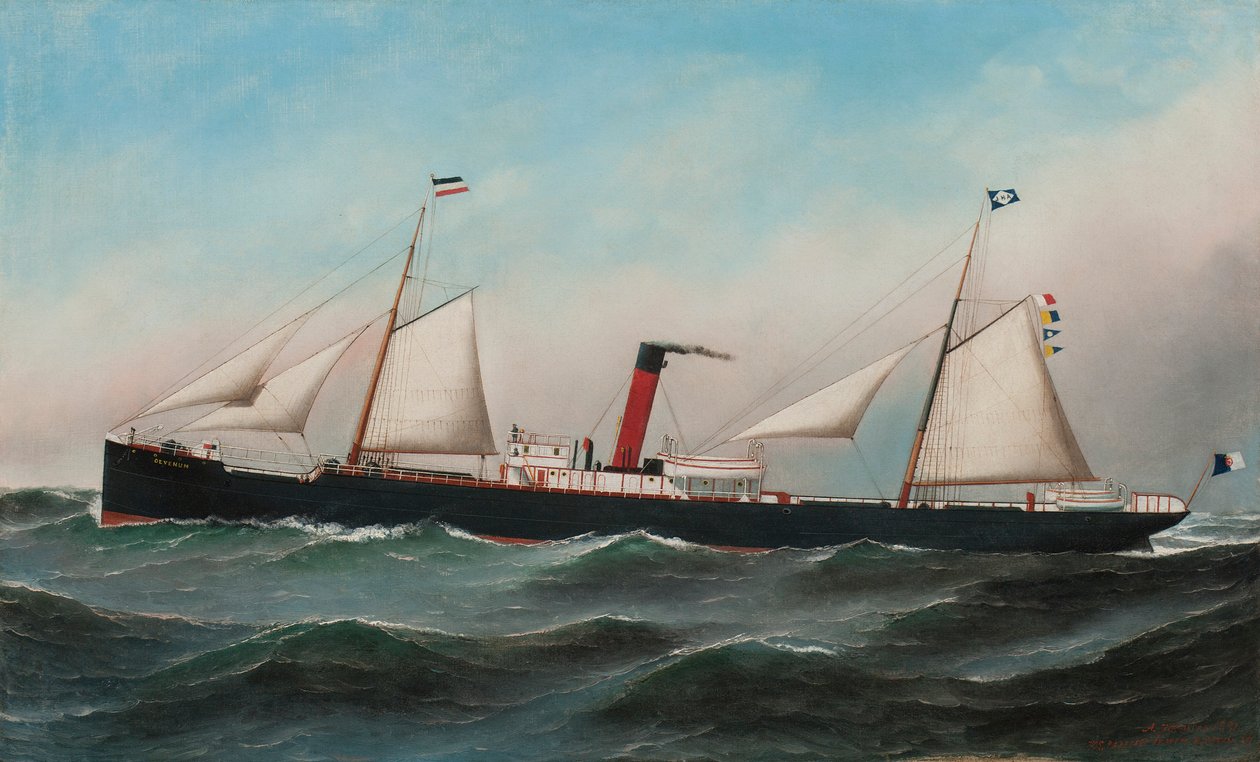 S.S. Oevenum till sjöss, 1891 av Antonio Jacobsen
