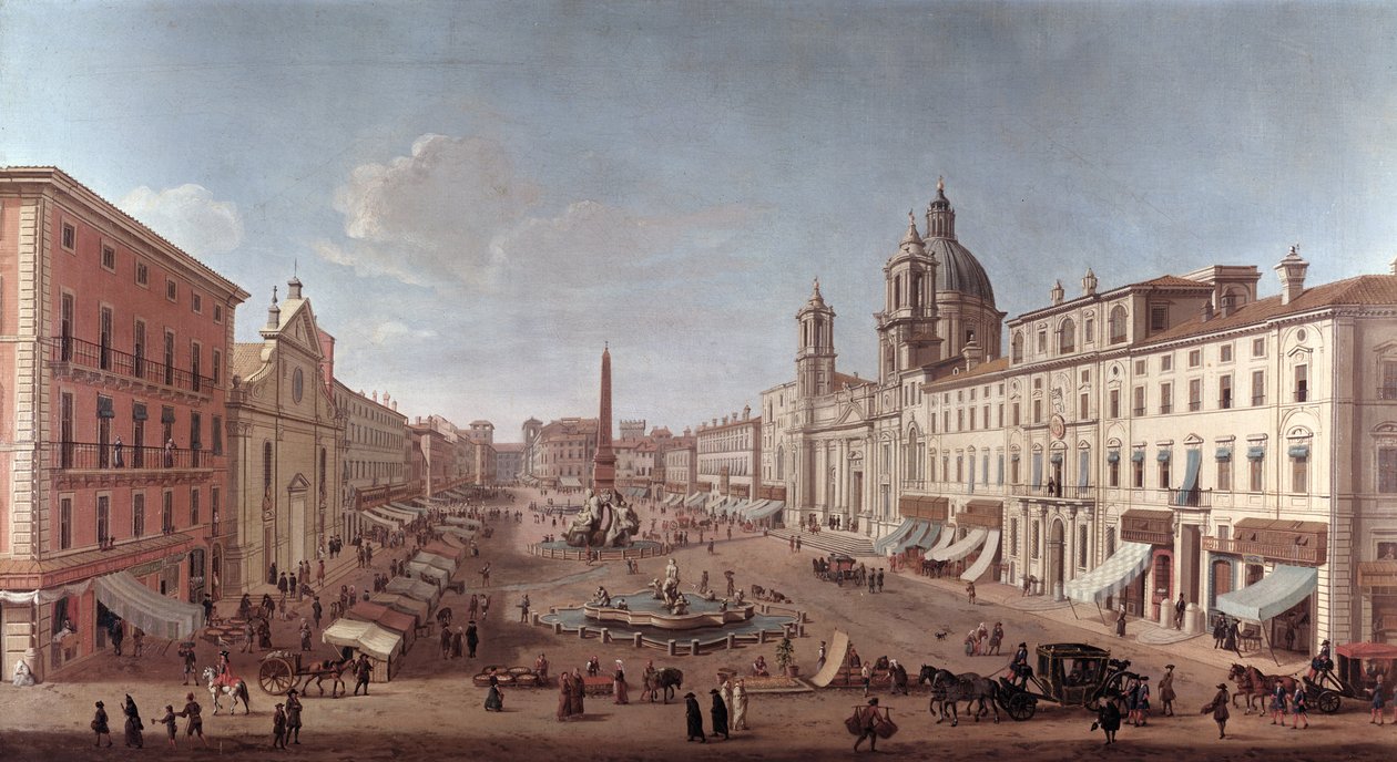 Piazza Navona, Rom av Antonio Joli