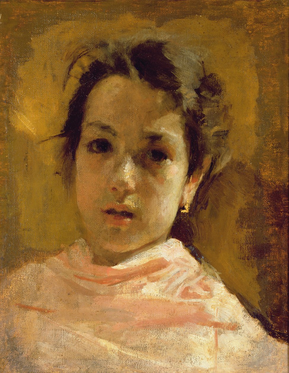 Porträtt av en ung flicka av Antonio Mancini