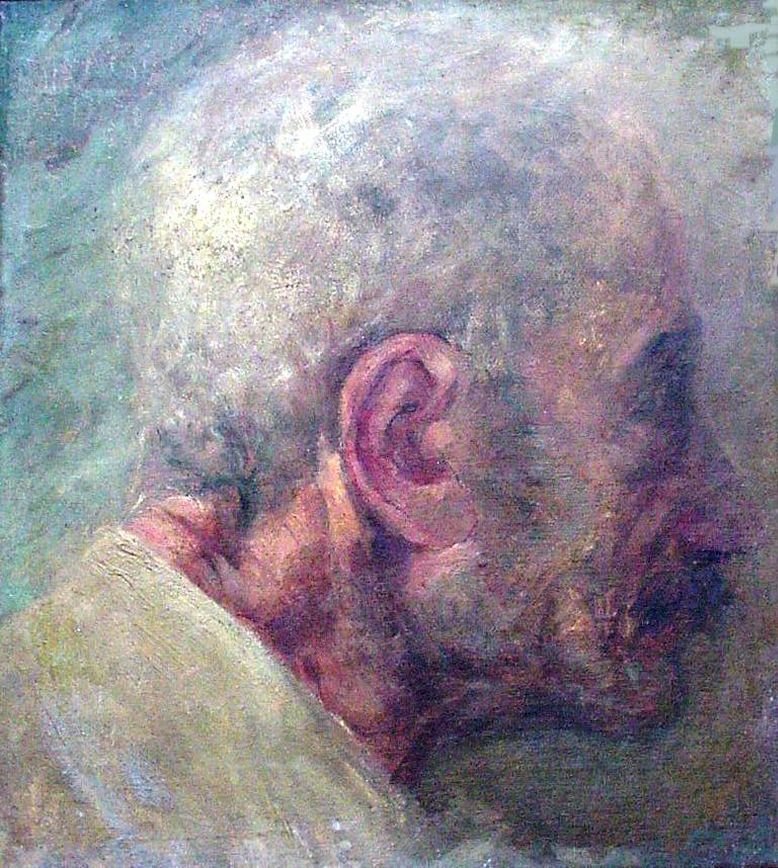Head of an old man av Antonio Parreiras