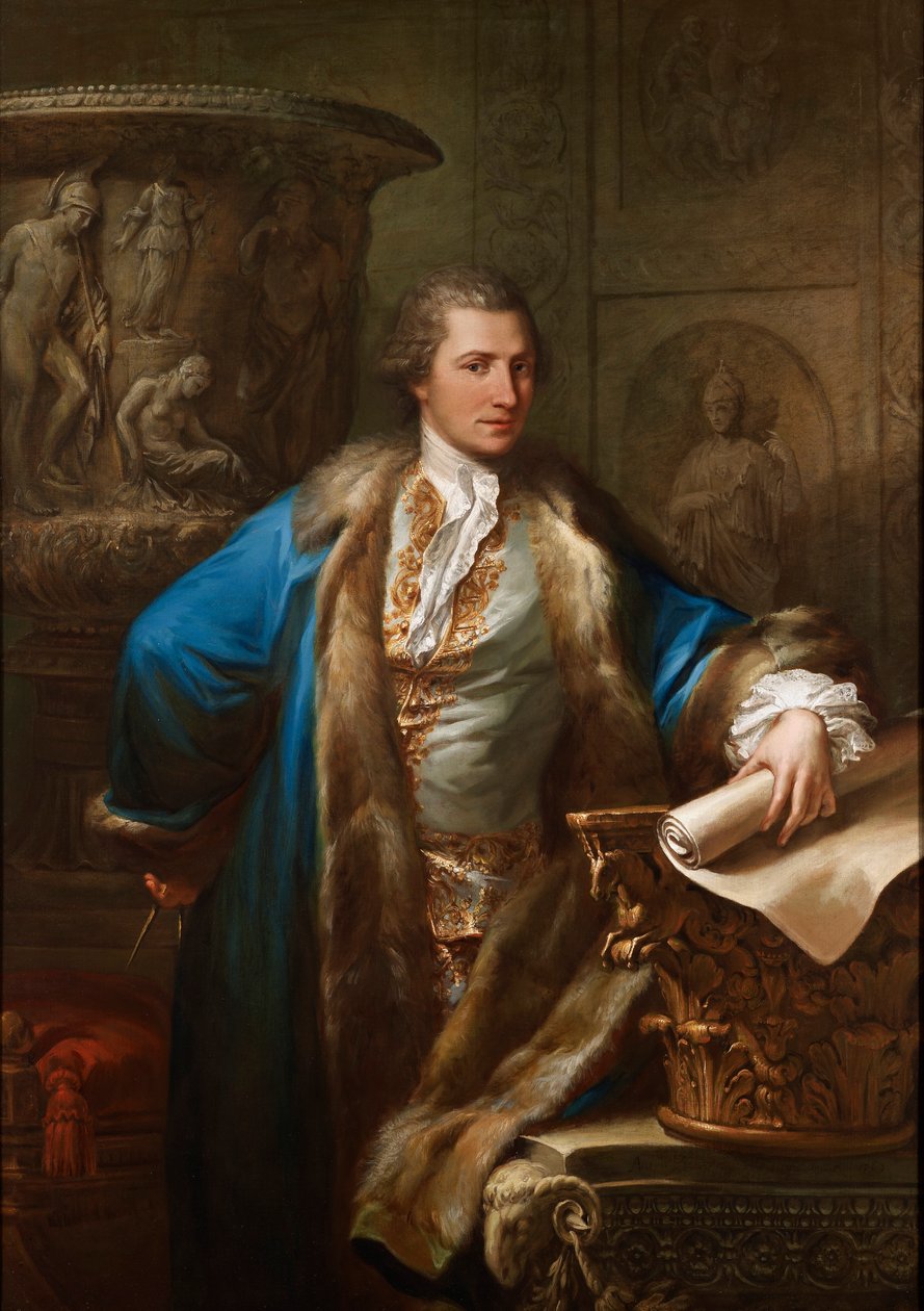 Porträtt av James Adam av Antonio Zucchi