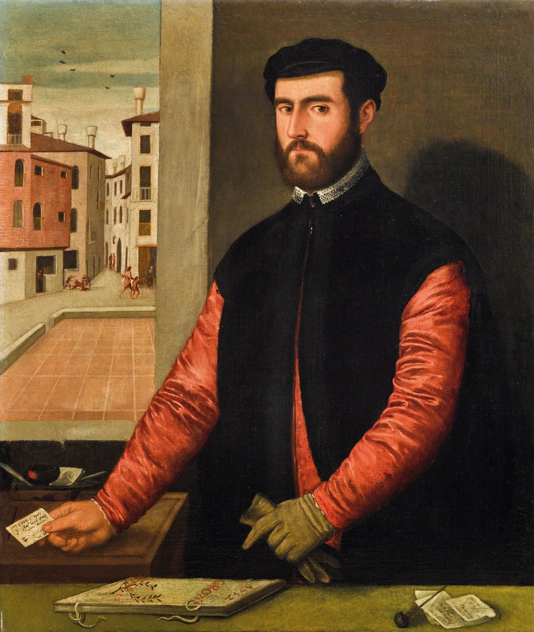 Självporträtt, 1552. av Antonio Badile