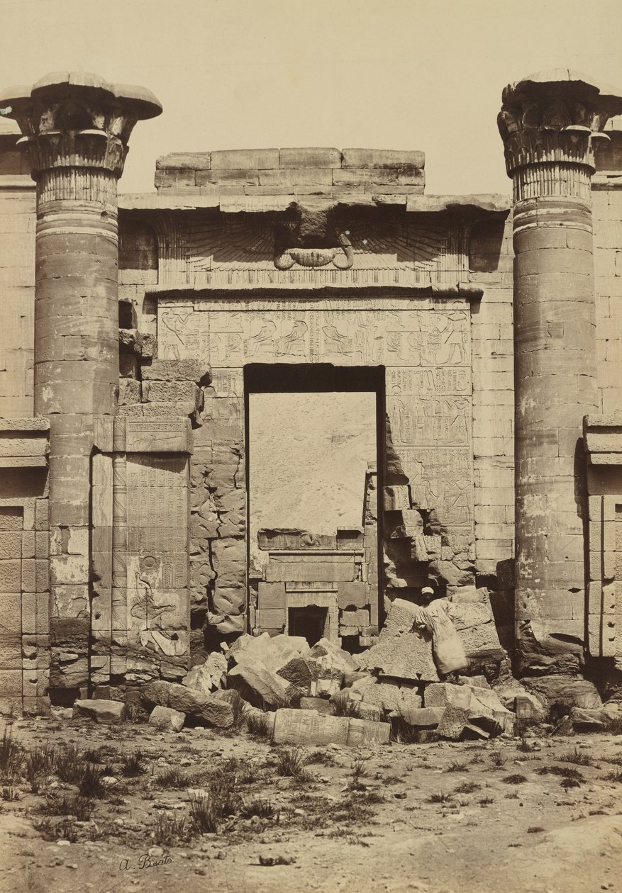 Medinet Habu: Romerska kolumner av Antonio Beato