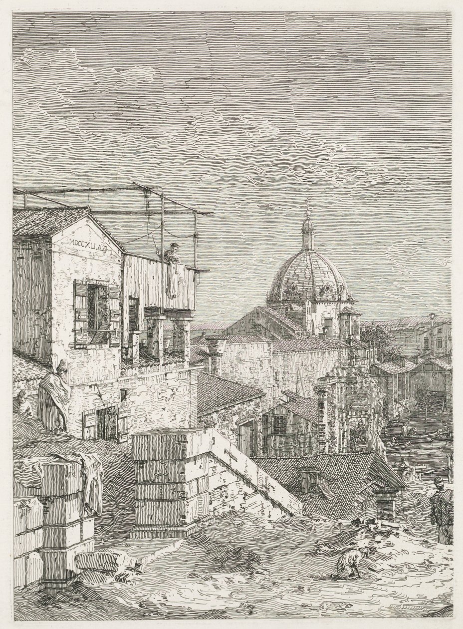 Visningar: Huset vid registrering av Antonio Canaletto