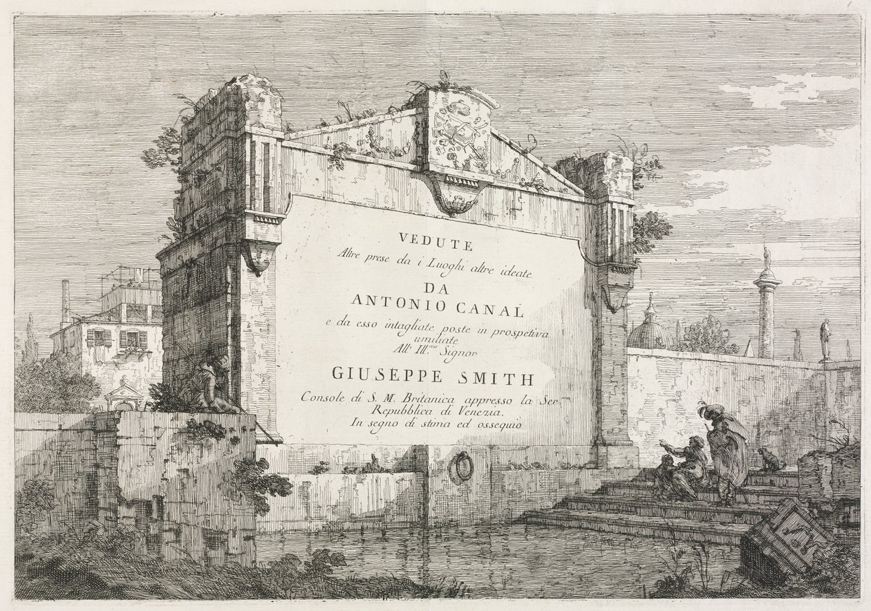 Visningar: Titelsida, 1735-1746. av Giovanni Antonio Canal