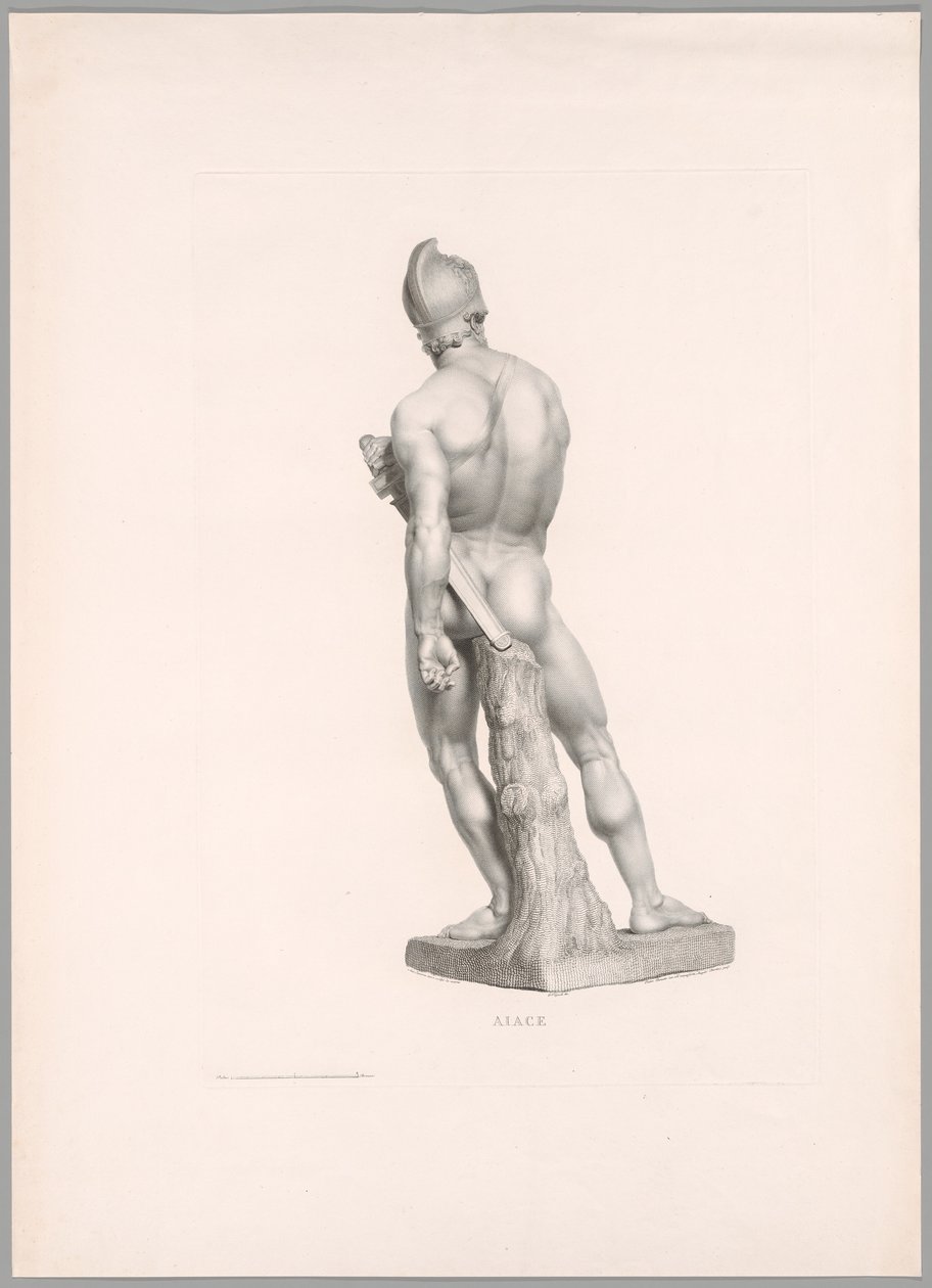 Ajax, bakifrån, från Oeuvre de Canova av Antonio Canova