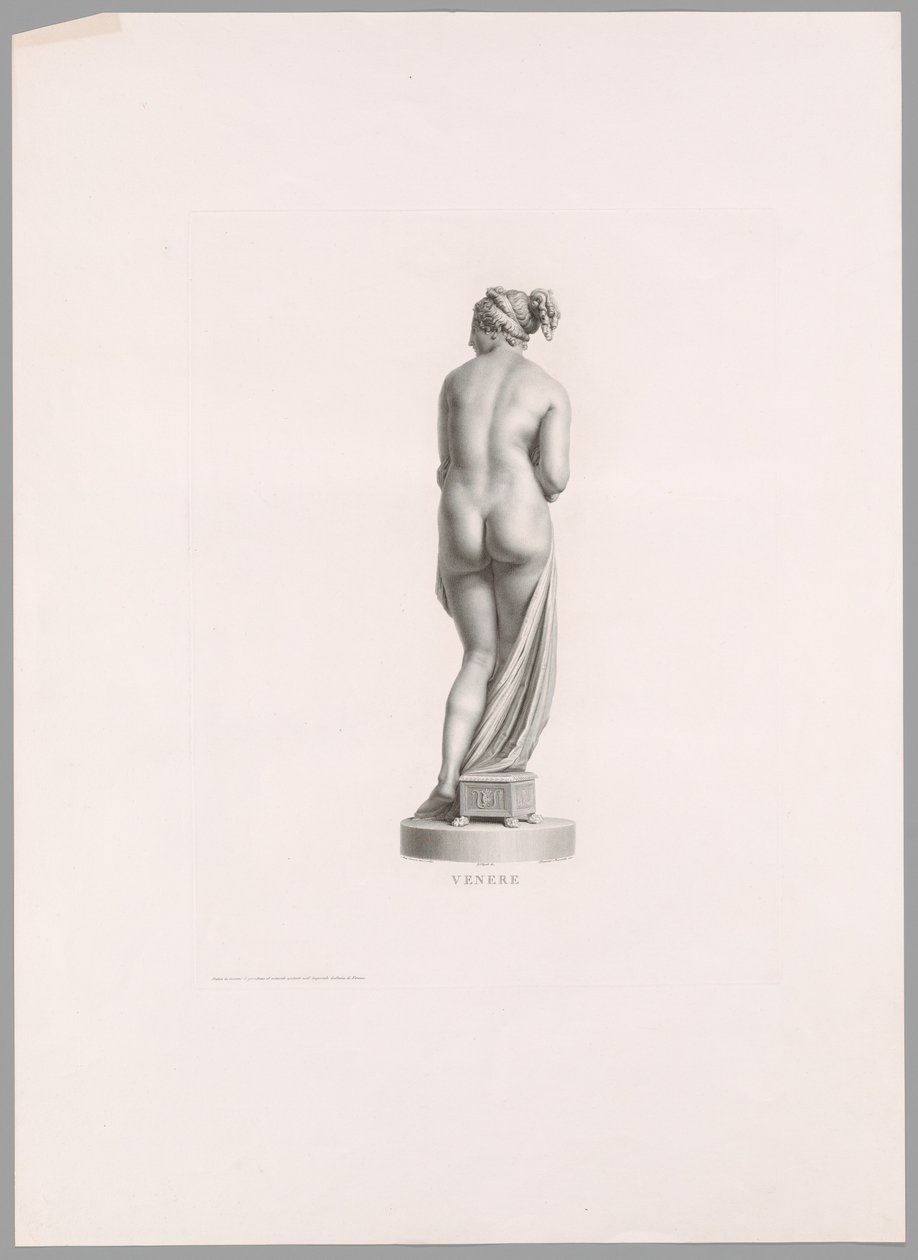 Venus, bakifrån, från Work av Canova av Antonio Canova