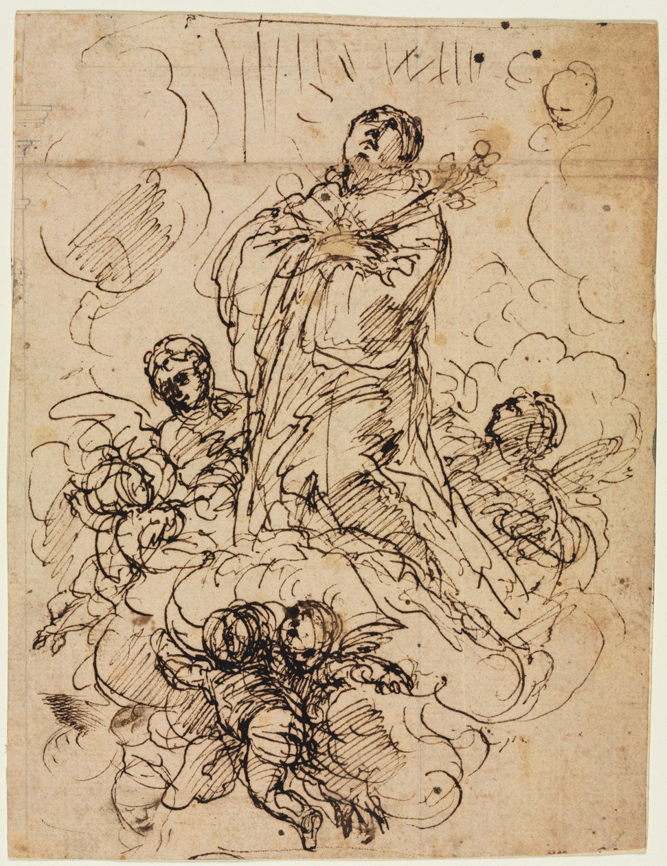 Apoteos av ett helgon, ca. 1700. av Antonio Domenico Gabbiani