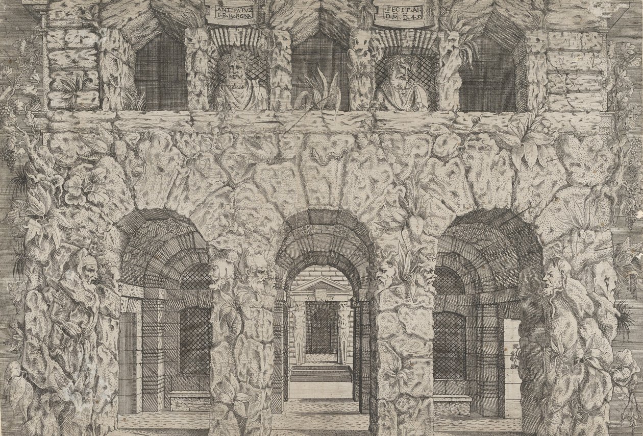 En grotta, ca. 1545. av Antonio Fantuzzi