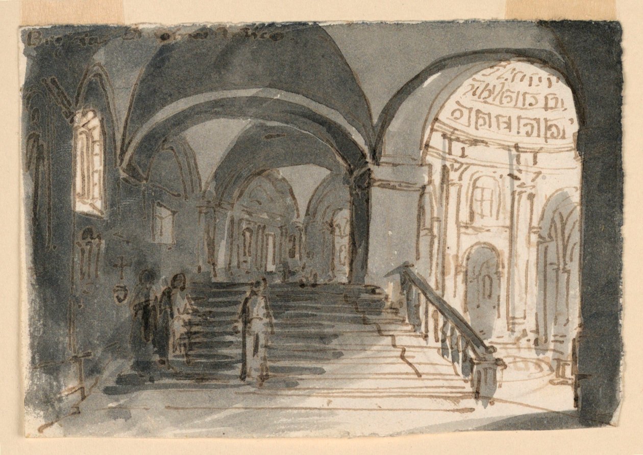 Gamla katedralen i Brescia av Antonio Giuseppe Basoli