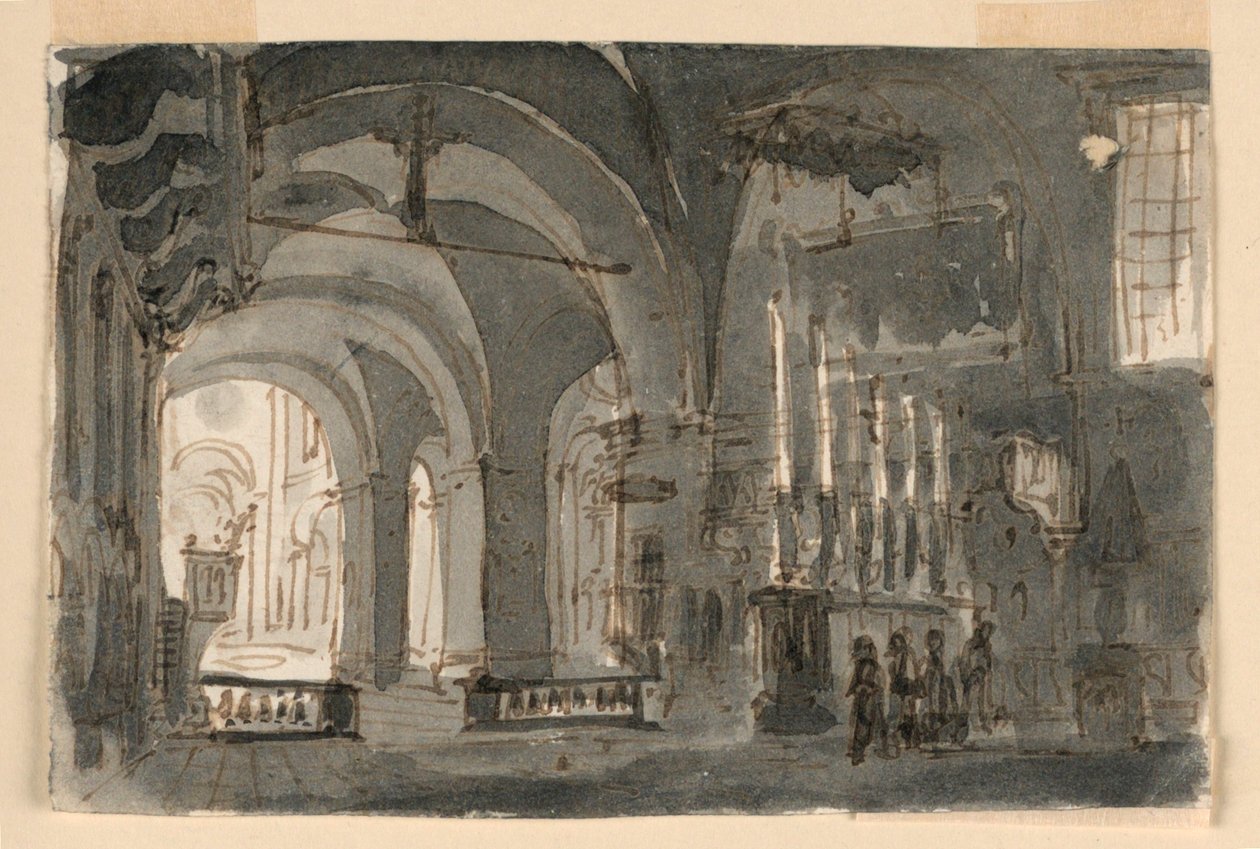 Gamla katedralen i Brescia av Antonio Giuseppe Basoli