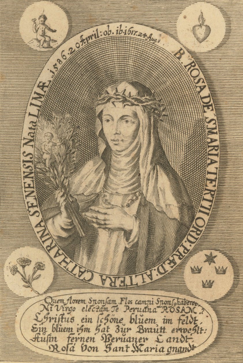 Saint Rose of Lima, 1668. av Antonio González de Acuña