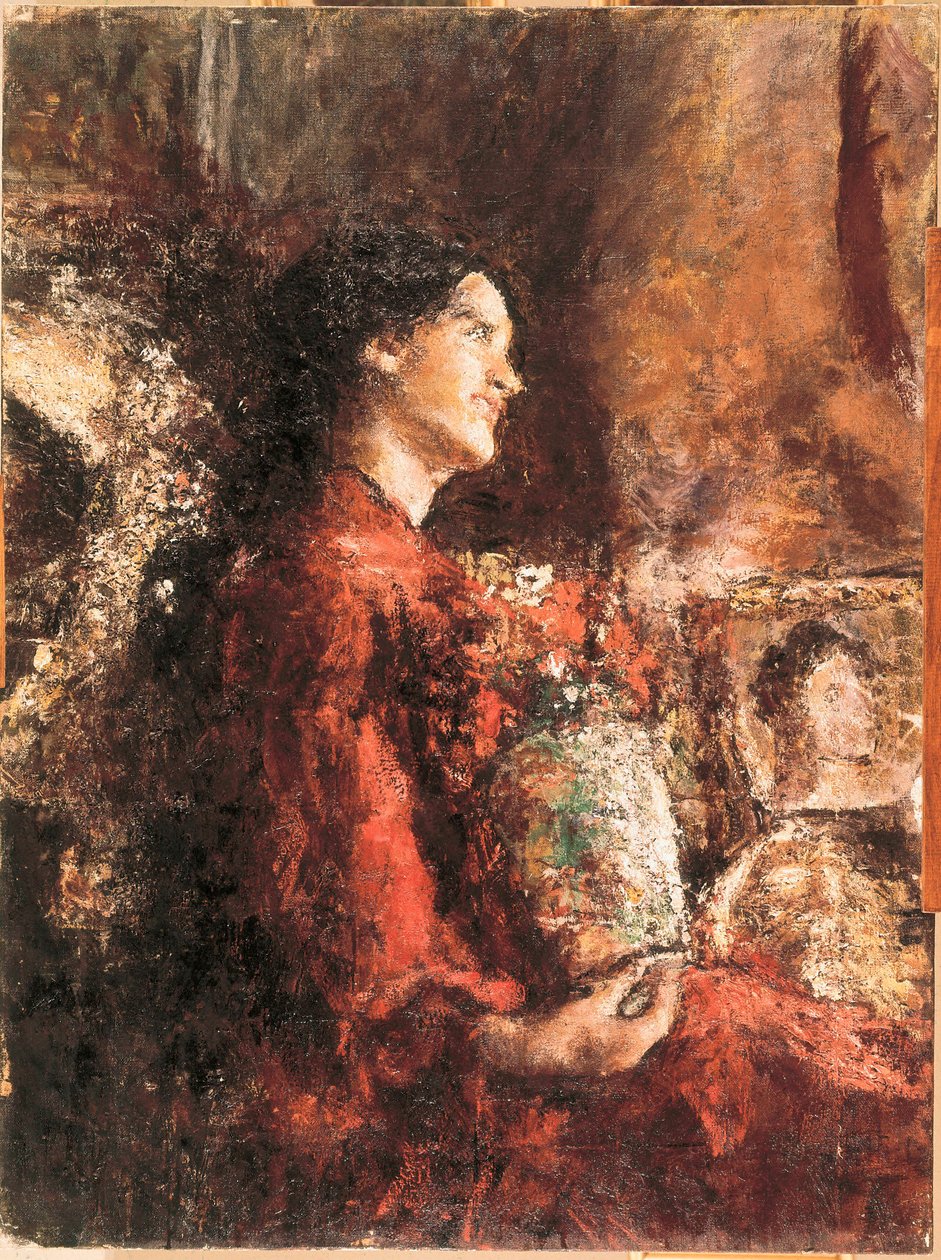 Lidia, sent 1800-tidigt 1900-tal (oljemålning) av Antonio Mancini
