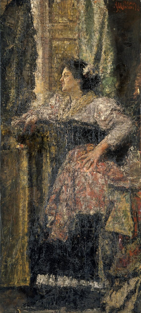 "Porträtt av en flicka", 1898 av Antonio Mancini