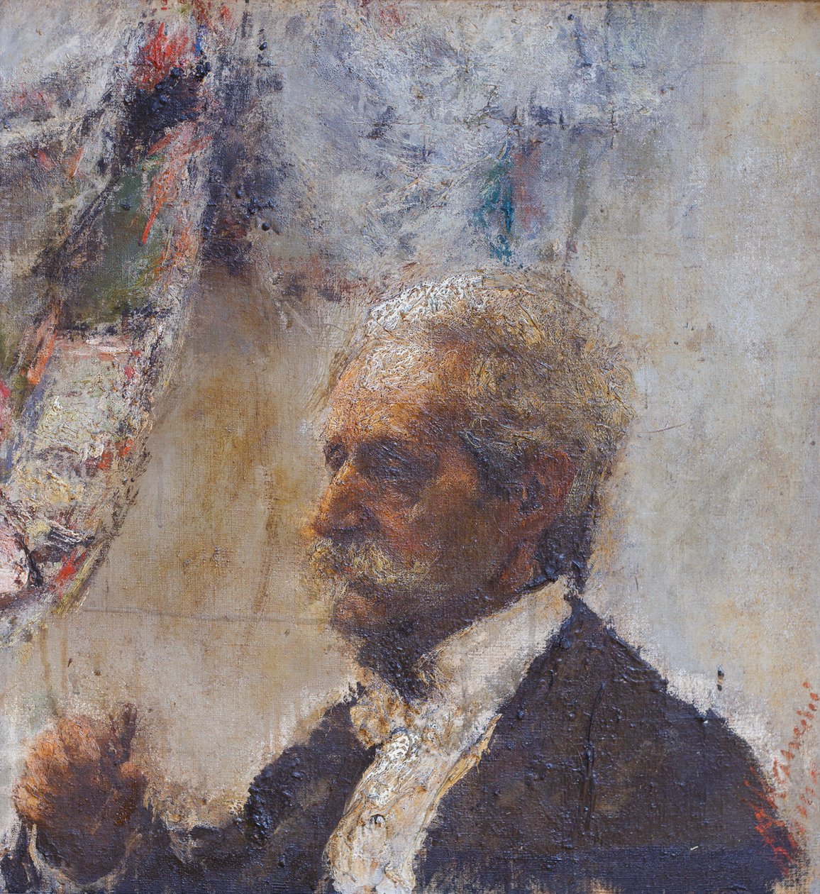 Porträtt av konstnärens far av Antonio Mancini