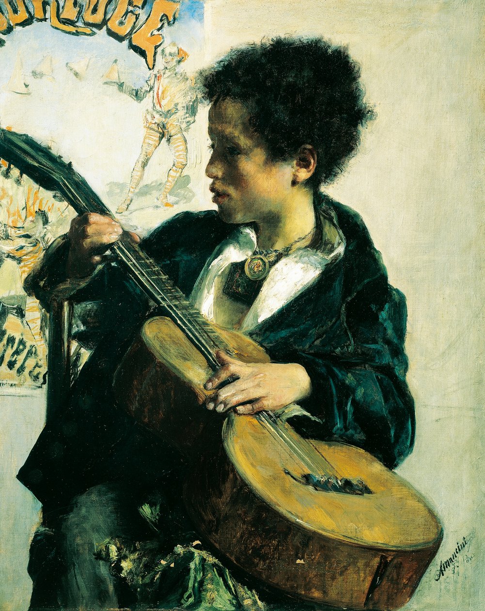 Urchin med en gitarr av Antonio Mancini