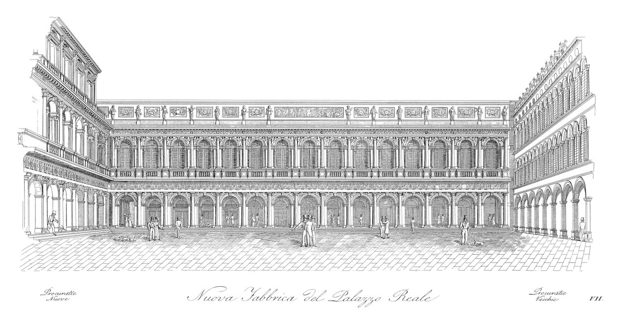 Piazza di San Marco i Venedig av Antonio Quadri
