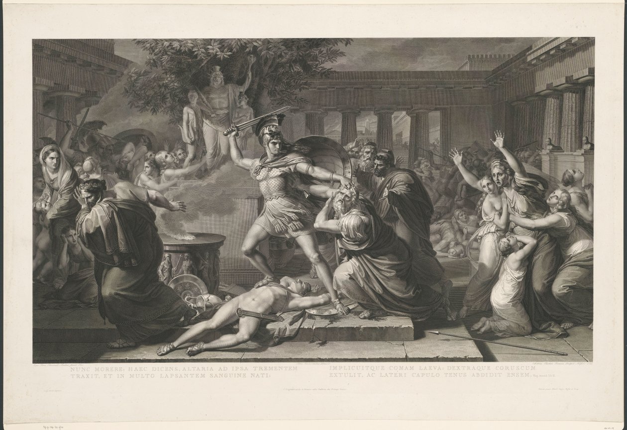 Dood van Priam av Antonio Ricciani
